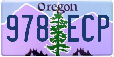 OR license plate 978ECP