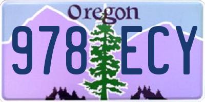 OR license plate 978ECY