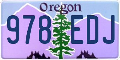 OR license plate 978EDJ