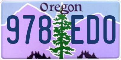 OR license plate 978EDO