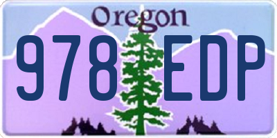 OR license plate 978EDP
