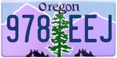 OR license plate 978EEJ