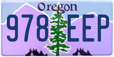 OR license plate 978EEP