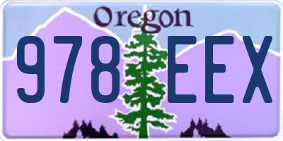 OR license plate 978EEX