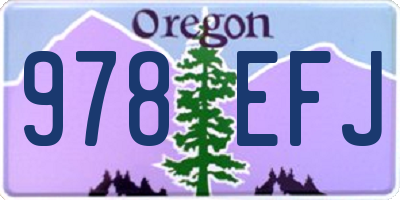OR license plate 978EFJ