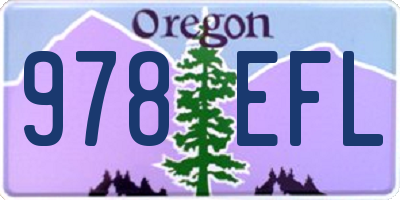OR license plate 978EFL