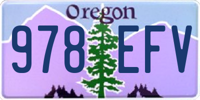 OR license plate 978EFV