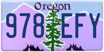 OR license plate 978EFY