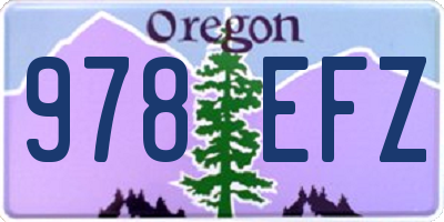 OR license plate 978EFZ