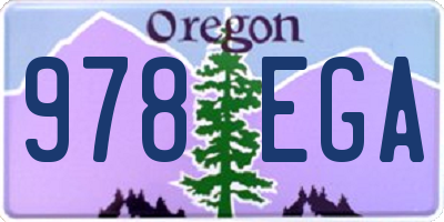 OR license plate 978EGA