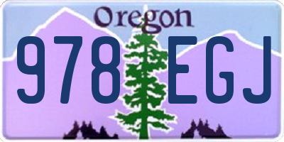 OR license plate 978EGJ