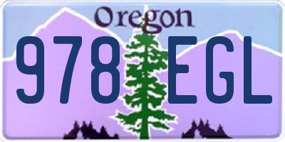 OR license plate 978EGL