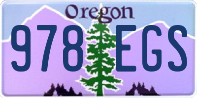 OR license plate 978EGS