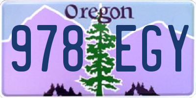 OR license plate 978EGY