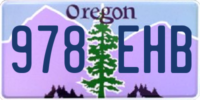 OR license plate 978EHB