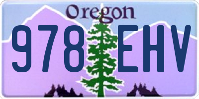 OR license plate 978EHV