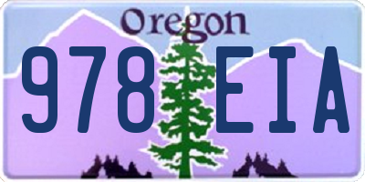 OR license plate 978EIA
