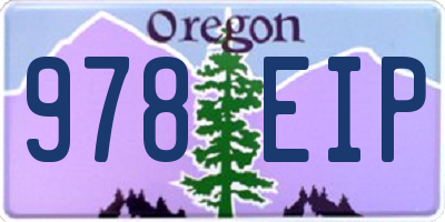 OR license plate 978EIP