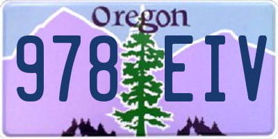 OR license plate 978EIV