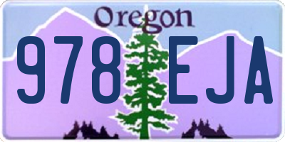 OR license plate 978EJA