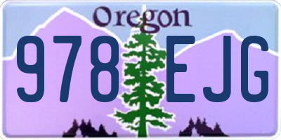 OR license plate 978EJG