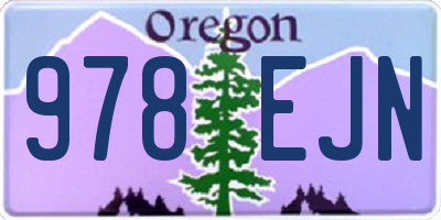 OR license plate 978EJN