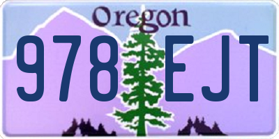 OR license plate 978EJT