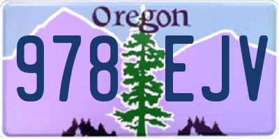 OR license plate 978EJV