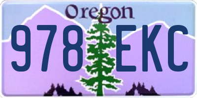 OR license plate 978EKC