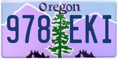 OR license plate 978EKI