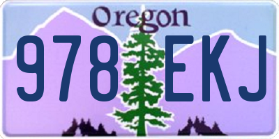 OR license plate 978EKJ