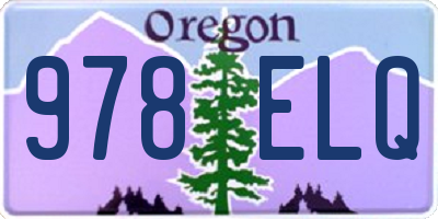 OR license plate 978ELQ