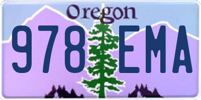 OR license plate 978EMA