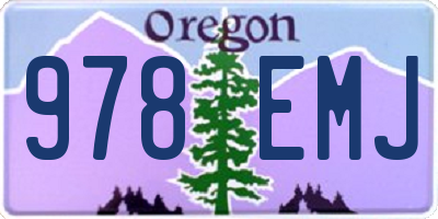 OR license plate 978EMJ