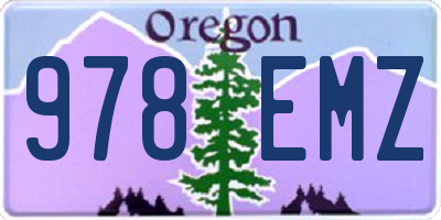 OR license plate 978EMZ