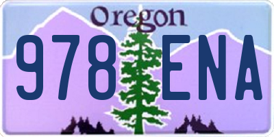 OR license plate 978ENA