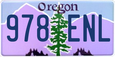 OR license plate 978ENL