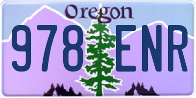 OR license plate 978ENR