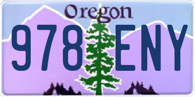 OR license plate 978ENY