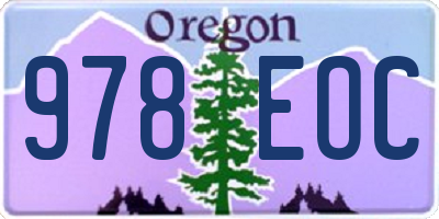 OR license plate 978EOC