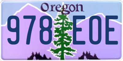 OR license plate 978EOE