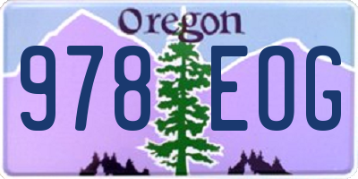 OR license plate 978EOG