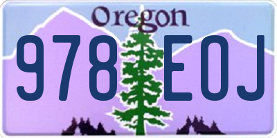 OR license plate 978EOJ