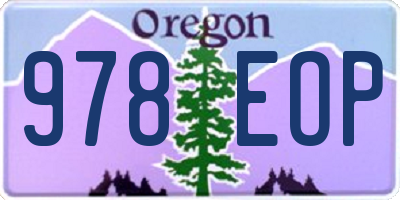 OR license plate 978EOP