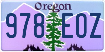 OR license plate 978EOZ