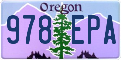 OR license plate 978EPA