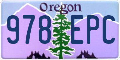 OR license plate 978EPC