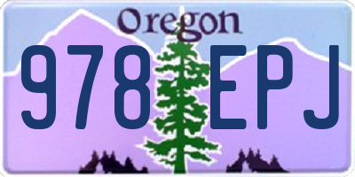 OR license plate 978EPJ