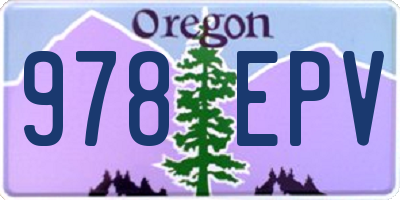 OR license plate 978EPV