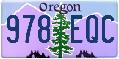 OR license plate 978EQC
